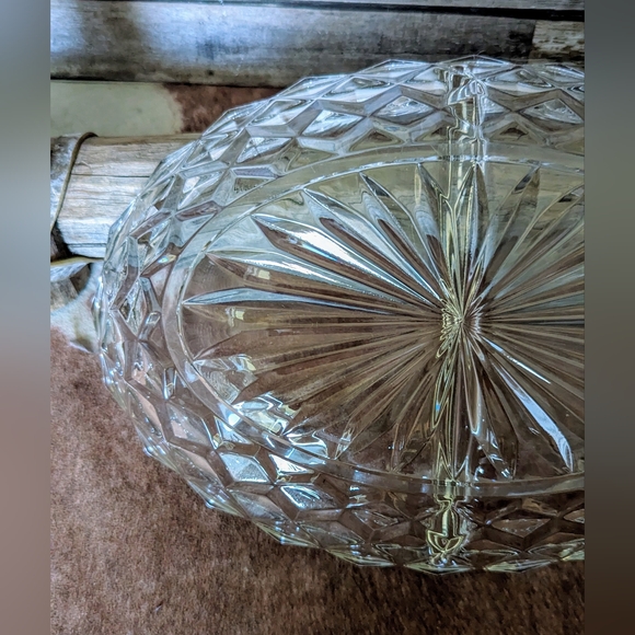 Vintage Authentic Fostoria American Crystal 2 Slot Relish Dish - Picture 8 of 10